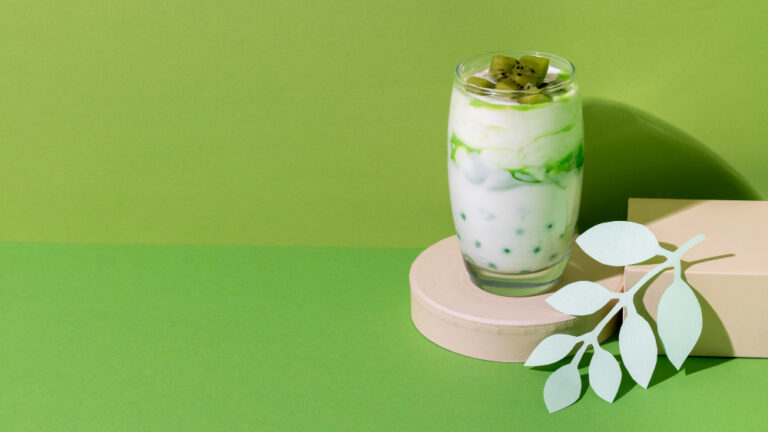 iced lavender cream oatmilk matcha