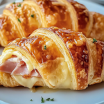 Oven-Baked Croissants with Ham and Cheese Delight 3 Oven-Baked Croissants with Ham and Cheese Delight