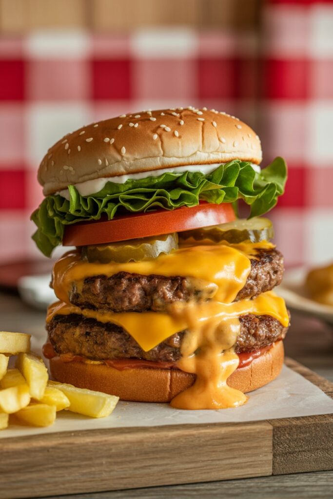 Slow-Cooked Juicy American Cheeseburgers