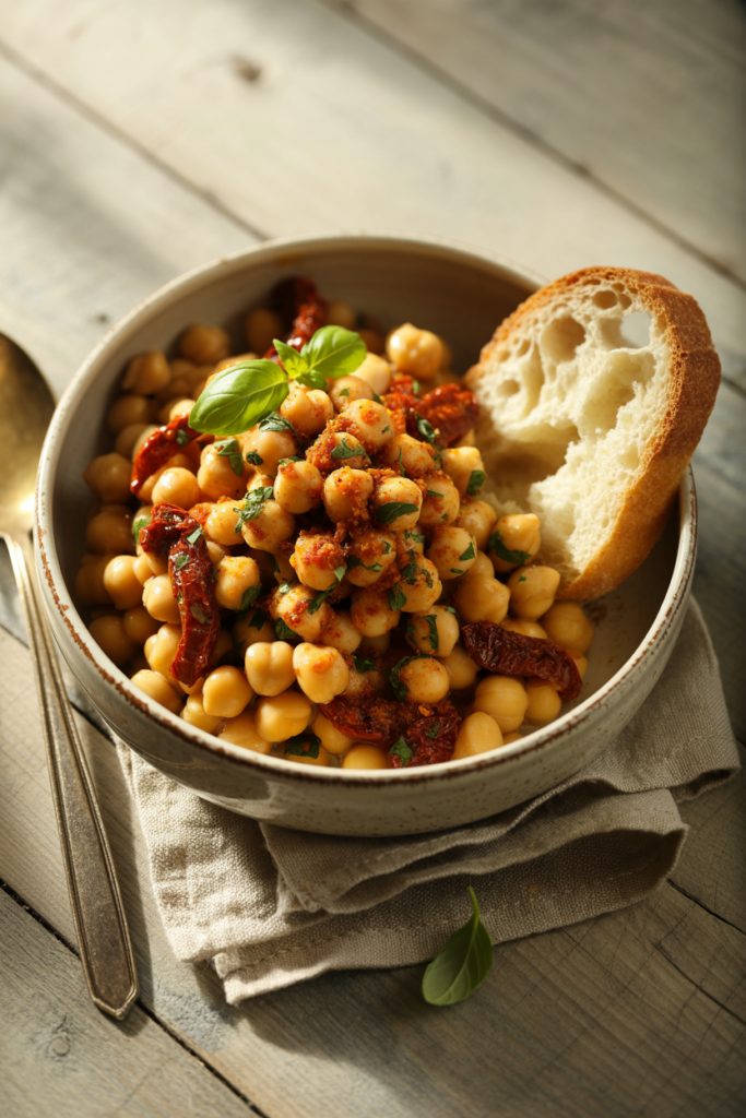 Creamy, savory, and loaded with flavor—these chickpeas are perfect for a cozy night in.