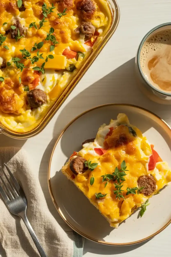 Savory Baked Breakfast Casserole with Cheesy Toppings – The Ultimate Make-Ahead Brunch Recipe 1 clEGSPRMQAubZfDy0B45LA