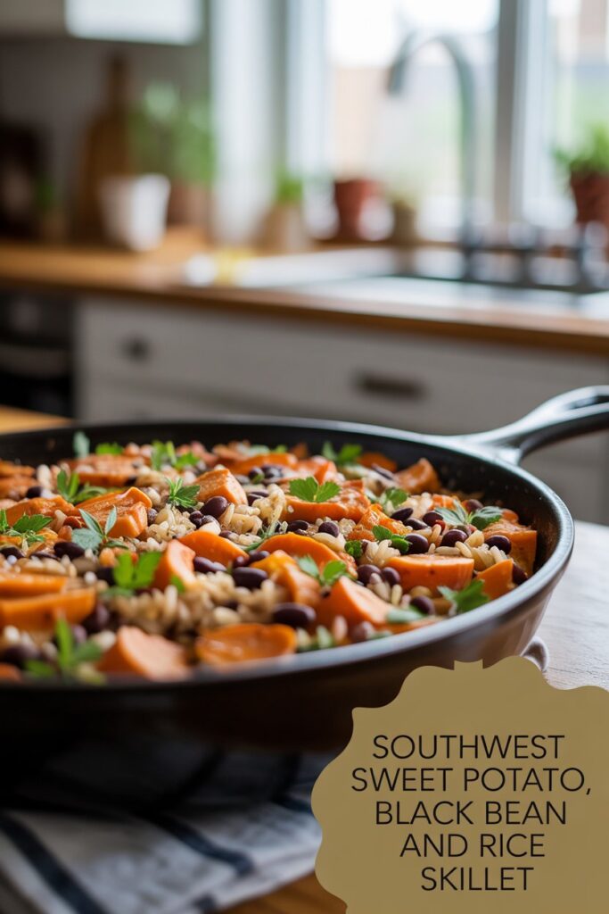 Southwest Sweet Potato, Black Bean & Rice Skillet 1 pgtk311YQvi0MAxaauua0A